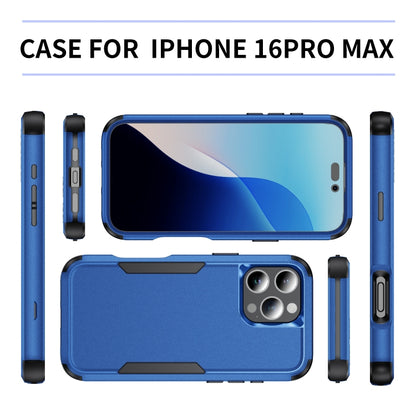 For iPhone 16 Pro Max Commuter Shockproof TPU + PC Phone Case(Royal Blue+Black) by buy2fix