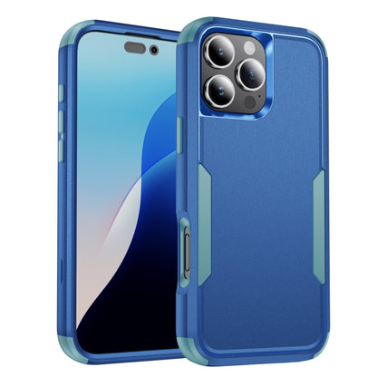 For iPhone 16 Pro Max Commuter Shockproof TPU + PC Phone Case(Royal Blue+Grey Green) by buy2fix