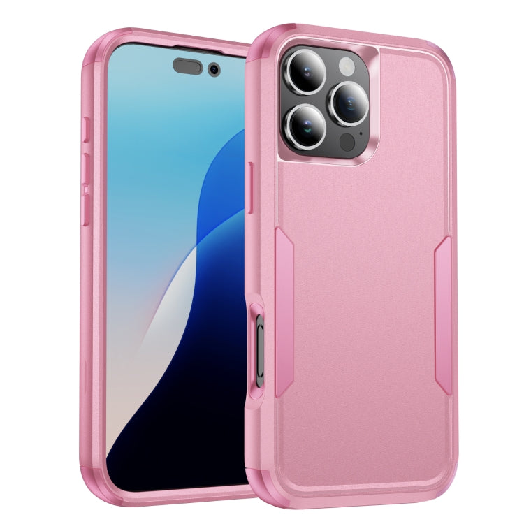 For iPhone 16 Pro Max Commuter Shockproof TPU + PC Phone Case(Pink) by buy2fix