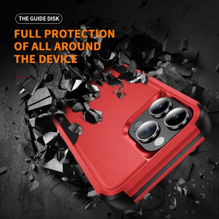 For iPhone 16 Pro Max Commuter Shockproof TPU + PC Phone Case(Red+Black) by buy2fix