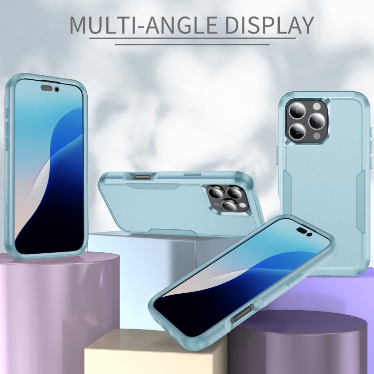 For iPhone 16 Pro Max Commuter Shockproof TPU + PC Phone Case(Grey Green) by buy2fix