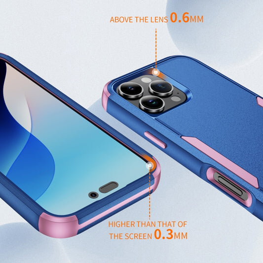 For iPhone 16 Pro Commuter Shockproof TPU + PC Phone Case(Royal Blue+Pink) by buy2fix
