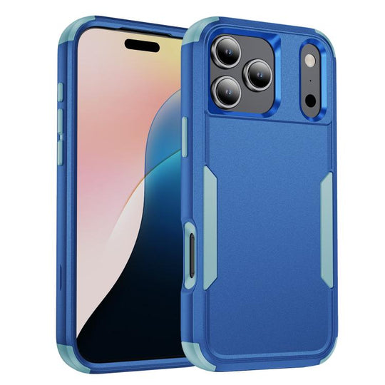For iPhone 18 Pro / 17 Pro Commuter Shockproof TPU + PC Phone Case(Royal Blue+Grey Green)