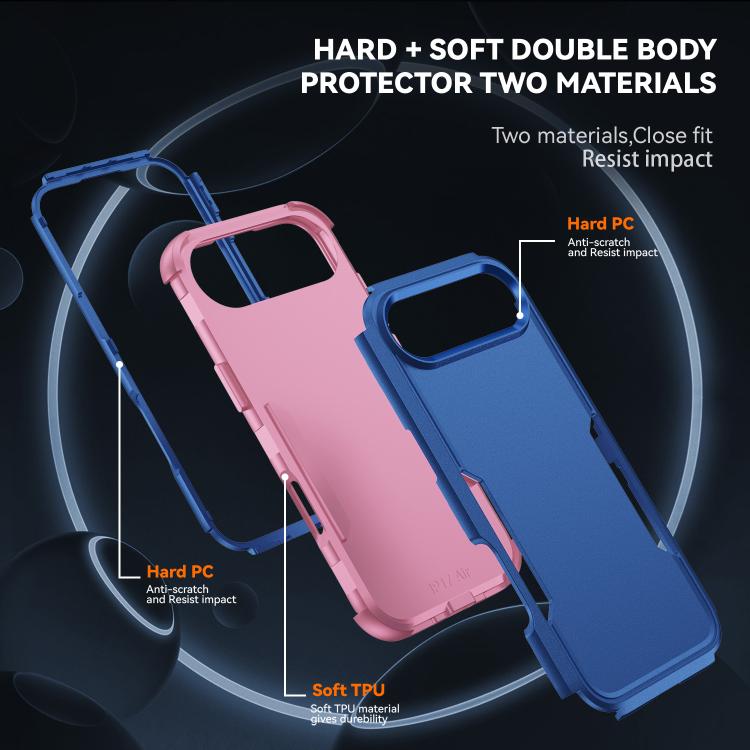 For iPhone Air Commuter Shockproof TPU + PC Phone Case(Royal Blue+Pink) - iPhone Air Cases by buy2fix | Online Shopping UK | buy2fix