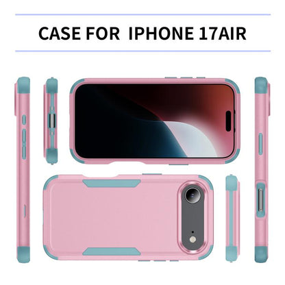 For iPhone Air Commuter Shockproof TPU + PC Phone Case(Pink+Grey Green) - iPhone Air Cases by buy2fix | Online Shopping UK | buy2fix