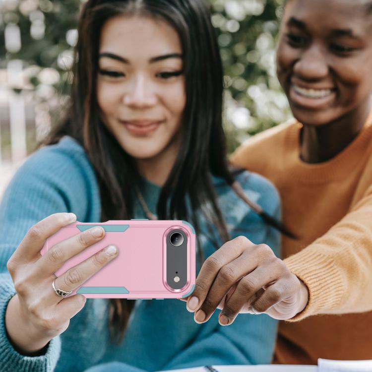 For iPhone Air Commuter Shockproof TPU + PC Phone Case(Pink+Grey Green) - iPhone Air Cases by buy2fix | Online Shopping UK | buy2fix