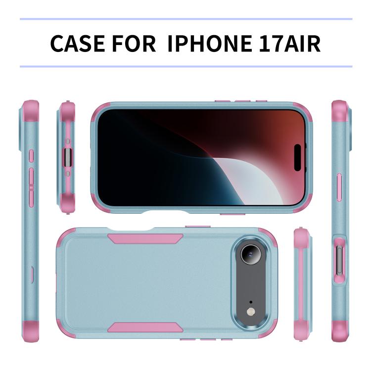 For iPhone Air Commuter Shockproof TPU + PC Phone Case(Grey Green+Pink) - iPhone Air Cases by buy2fix | Online Shopping UK | buy2fix