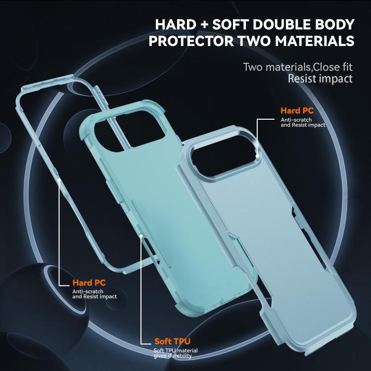 For iPhone Air Commuter Shockproof TPU + PC Phone Case(Grey Green) - iPhone Air Cases by buy2fix | Online Shopping UK | buy2fix