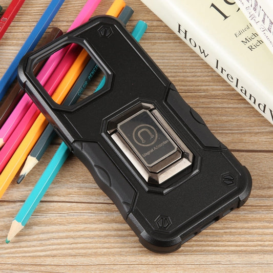 For iPhone 15 Pro Non-slip Shockproof Armor Phone Case with Ring Holder(Black) - iPhone 15 Pro Cases by buy2fix | Online Shopping UK | buy2fix