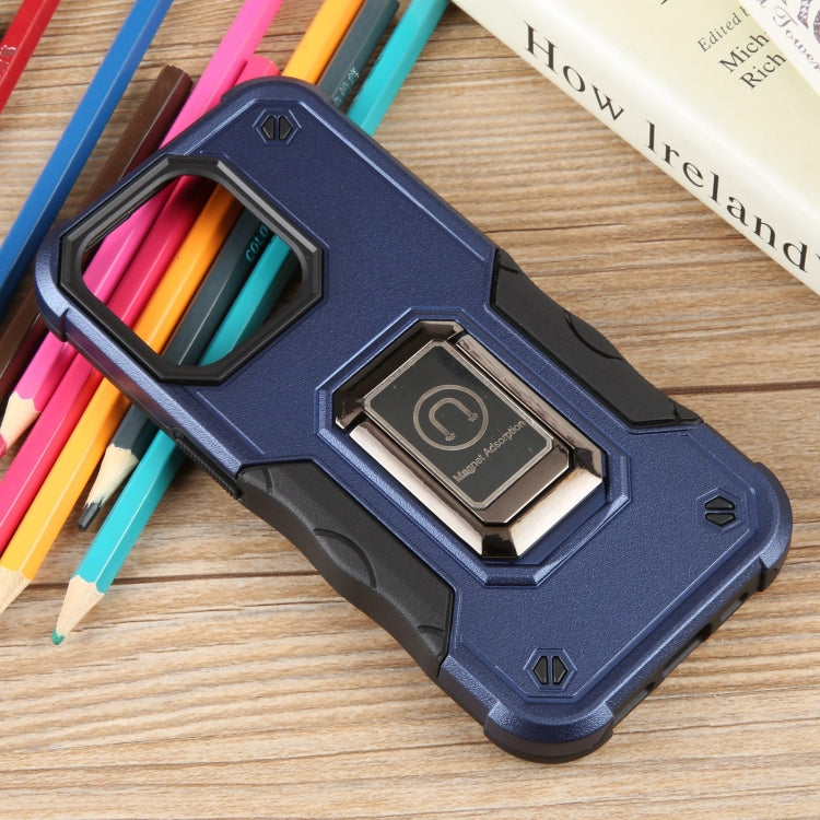 For iPhone 15 Pro Non-slip Shockproof Armor Phone Case with Ring Holder(Blue) - iPhone 15 Pro Cases by buy2fix | Online Shopping UK | buy2fix