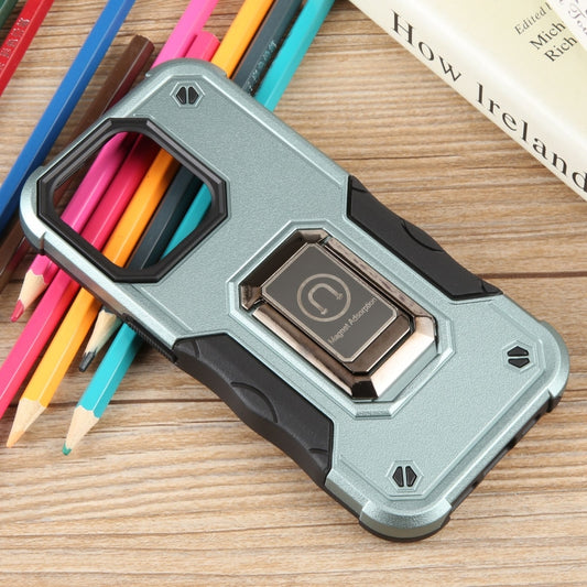 For iPhone 15 Pro Non-slip Shockproof Armor Phone Case with Ring Holder(Green) - iPhone 15 Pro Cases by buy2fix | Online Shopping UK | buy2fix