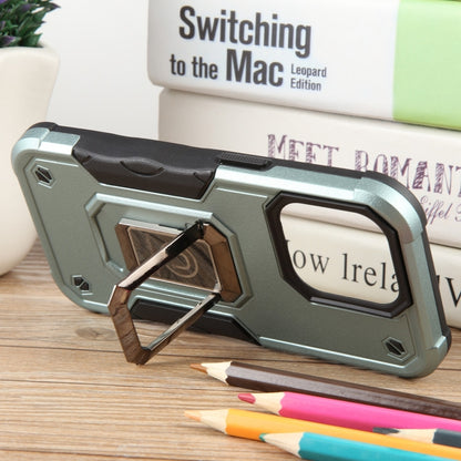 For iPhone 15 Pro Non-slip Shockproof Armor Phone Case with Ring Holder(Green) - iPhone 15 Pro Cases by buy2fix | Online Shopping UK | buy2fix