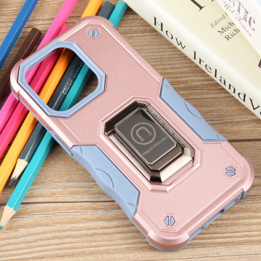 For iPhone 15 Pro Non-slip Shockproof Armor Phone Case with Ring Holder(Rose Gold) - iPhone 15 Pro Cases by buy2fix | Online Shopping UK | buy2fix