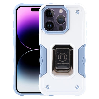 For iPhone 15 Pro Non-slip Shockproof Armor Phone Case with Ring Holder(White) - iPhone 15 Pro Cases by buy2fix | Online Shopping UK | buy2fix