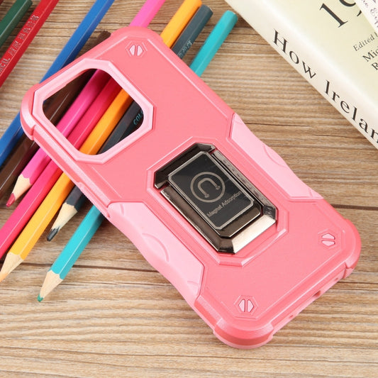 For iPhone 15 Pro Non-slip Shockproof Armor Phone Case with Ring Holder(Pink) - iPhone 15 Pro Cases by buy2fix | Online Shopping UK | buy2fix