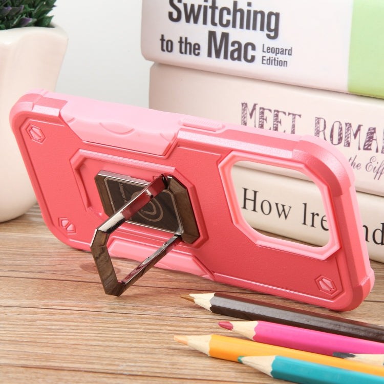 For iPhone 15 Pro Non-slip Shockproof Armor Phone Case with Ring Holder(Pink) - iPhone 15 Pro Cases by buy2fix | Online Shopping UK | buy2fix