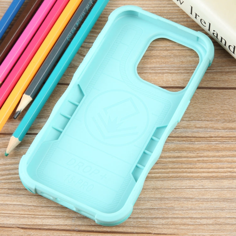 For iPhone 15 Pro Non-slip Shockproof Armor Phone Case with Ring Holder(Mint Green) - iPhone 15 Pro Cases by buy2fix | Online Shopping UK | buy2fix