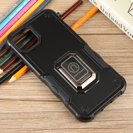 For iPhone 15 Plus Non-slip Shockproof Armor Phone Case with Ring Holder(Black) - iPhone 15 Plus Cases by buy2fix | Online Shopping UK | buy2fix