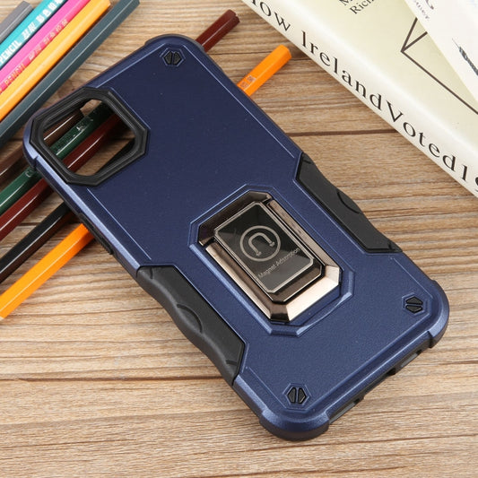 For iPhone 15 Plus Non-slip Shockproof Armor Phone Case with Ring Holder(Blue) - iPhone 15 Plus Cases by buy2fix | Online Shopping UK | buy2fix