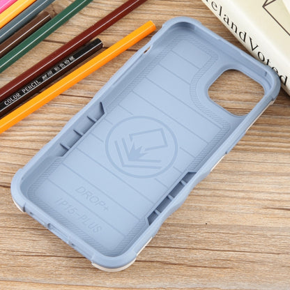 For iPhone 15 Plus Non-slip Shockproof Armor Phone Case with Ring Holder(White) - iPhone 15 Plus Cases by buy2fix | Online Shopping UK | buy2fix