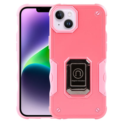For iPhone 15 Plus Non-slip Shockproof Armor Phone Case with Ring Holder(Pink) - iPhone 15 Plus Cases by buy2fix | Online Shopping UK | buy2fix