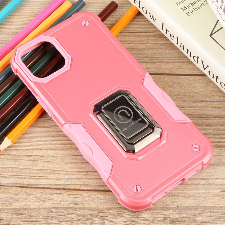 For iPhone 15 Plus Non-slip Shockproof Armor Phone Case with Ring Holder(Pink) - iPhone 15 Plus Cases by buy2fix | Online Shopping UK | buy2fix