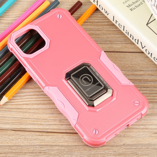 For iPhone 15 Plus Non-slip Shockproof Armor Phone Case with Ring Holder(Pink) - iPhone 15 Plus Cases by buy2fix | Online Shopping UK | buy2fix