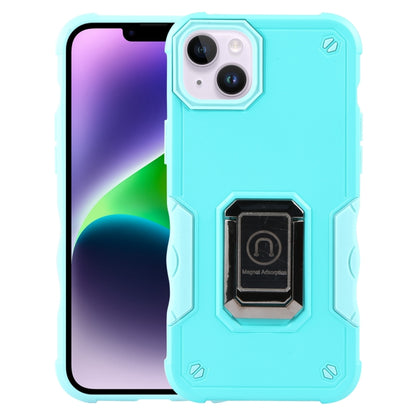 For iPhone 15 Plus Non-slip Shockproof Armor Phone Case with Ring Holder(Mint Green) - iPhone 15 Plus Cases by buy2fix | Online Shopping UK | buy2fix