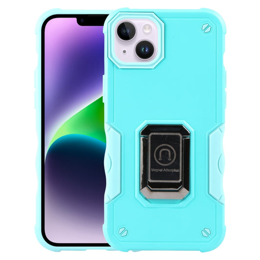 For iPhone 15 Plus Non-slip Shockproof Armor Phone Case with Ring Holder(Mint Green) - iPhone 15 Plus Cases by buy2fix | Online Shopping UK | buy2fix