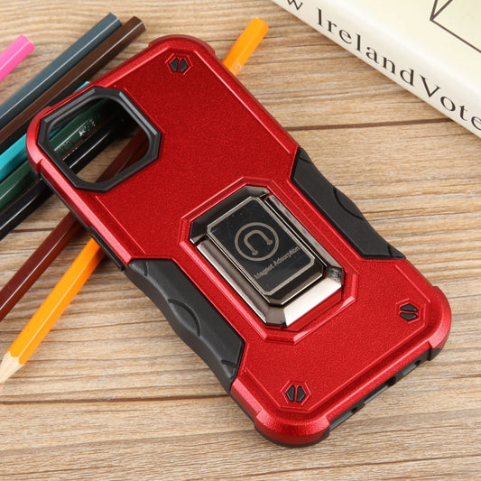 For iPhone 15 Non-slip Shockproof Armor Phone Case with Ring Holder(Red) - iPhone 15 Cases by buy2fix | Online Shopping UK | buy2fix