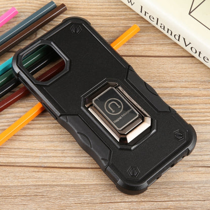For iPhone 15 Non-slip Shockproof Armor Phone Case with Ring Holder(Black) - iPhone 15 Cases by buy2fix | Online Shopping UK | buy2fix