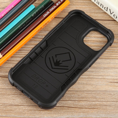 For iPhone 15 Non-slip Shockproof Armor Phone Case with Ring Holder(Blue) - iPhone 15 Cases by buy2fix | Online Shopping UK | buy2fix