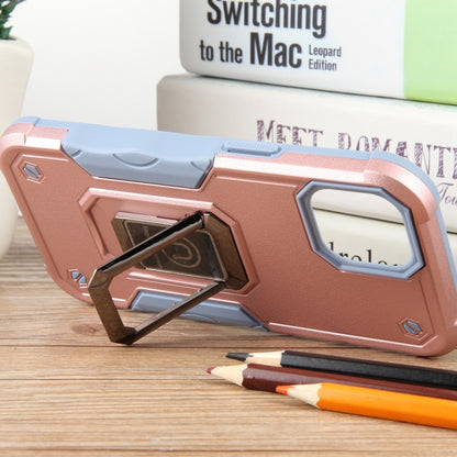 For iPhone 15 Non-slip Shockproof Armor Phone Case with Ring Holder(Rose Gold) - iPhone 15 Cases by buy2fix | Online Shopping UK | buy2fix