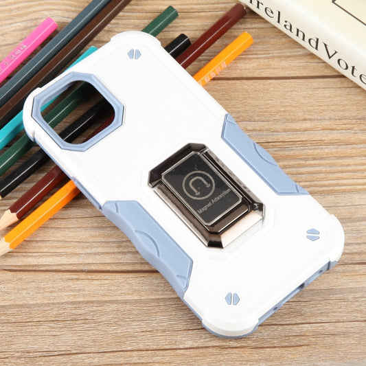 For iPhone 15 Non-slip Shockproof Armor Phone Case with Ring Holder(White) - iPhone 15 Cases by buy2fix | Online Shopping UK | buy2fix