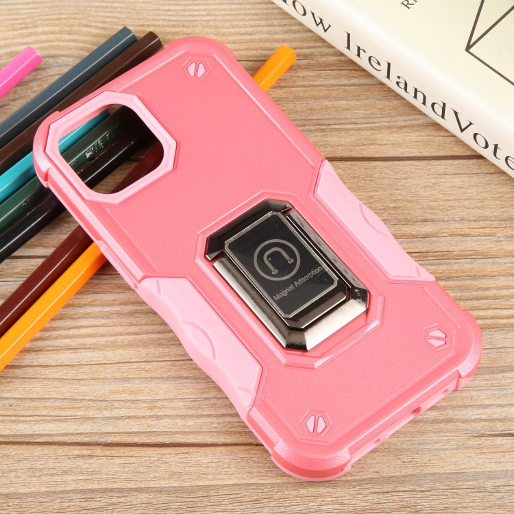 For iPhone 15 Non-slip Shockproof Armor Phone Case with Ring Holder(Pink) - iPhone 15 Cases by buy2fix | Online Shopping UK | buy2fix