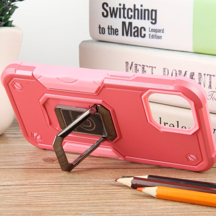 For iPhone 15 Non-slip Shockproof Armor Phone Case with Ring Holder(Pink) - iPhone 15 Cases by buy2fix | Online Shopping UK | buy2fix