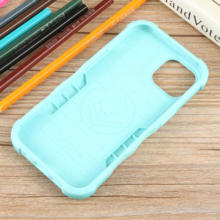 For iPhone 15 Non-slip Shockproof Armor Phone Case with Ring Holder(Mint Green) - iPhone 15 Cases by buy2fix | Online Shopping UK | buy2fix