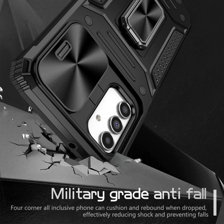 For Samsung Galaxy A13 4G/5G Camshield Robot TPU Hybrid PC Phone Case(Black) by buy2fix