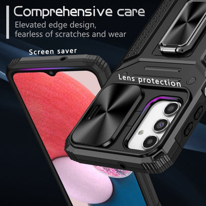 For Samsung Galaxy A13 4G/5G Camshield Robot TPU Hybrid PC Phone Case(Black) by buy2fix