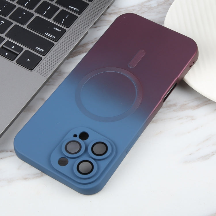 For iPhone 16 Pro Liquid TPU Silicone Gradient MagSafe Phone Case(Blue Purple) by buy2fix