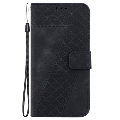 For Xiaomi 13 5G 7-shaped Embossed Leather Phone Case(Black) - Xiaomi Cases by buy2fix | Online Shopping UK | buy2fix