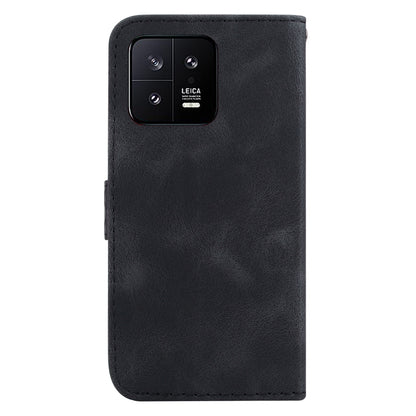 For Xiaomi 13 5G 7-shaped Embossed Leather Phone Case(Black) - Xiaomi Cases by buy2fix | Online Shopping UK | buy2fix
