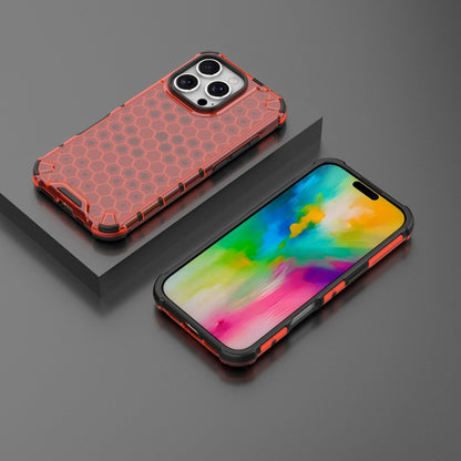 For iPhone 16 Pro Honeycomb Shockproof Phone Case(Red) by buy2fix