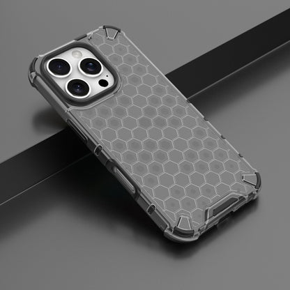 For iPhone 16 Pro Max Honeycomb Shockproof Phone Case(Black) by buy2fix