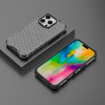 For iPhone 16 Pro Max Honeycomb Shockproof Phone Case(Black) by buy2fix