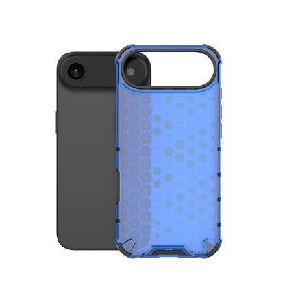 For iPhone Air Honeycomb Shockproof Phone Case(Blue) - iPhone Air Cases by buy2fix | Online Shopping UK | buy2fix