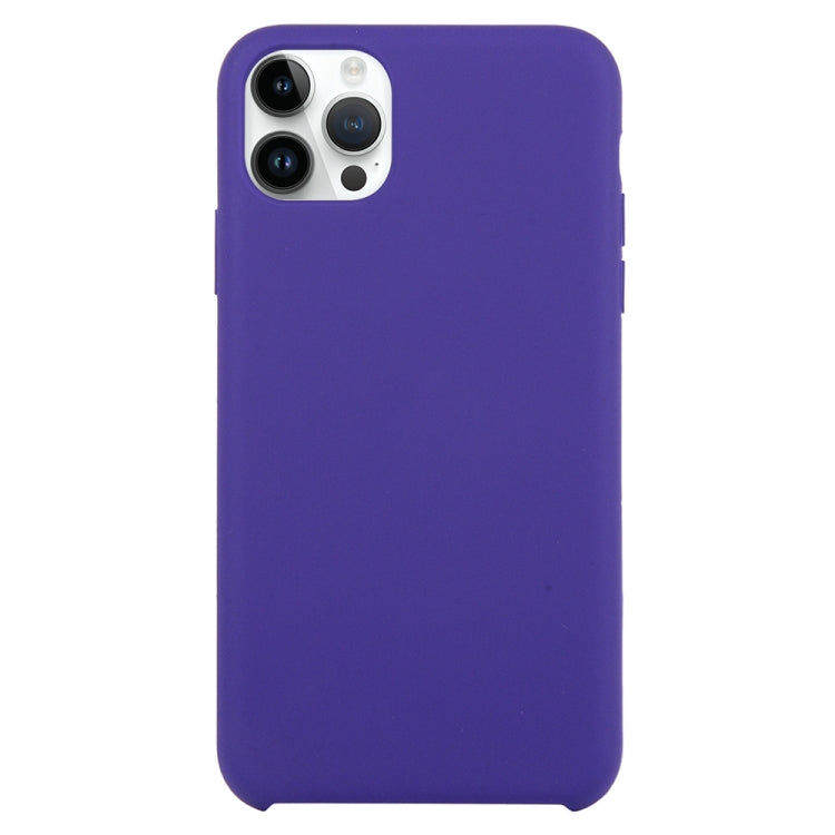 Solid Silicone Phone Case For iPhone 16 Pro Max(Dark Purple) - iPhone 16 Pro Max Cases by buy2fix | Online Shopping UK | buy2fix