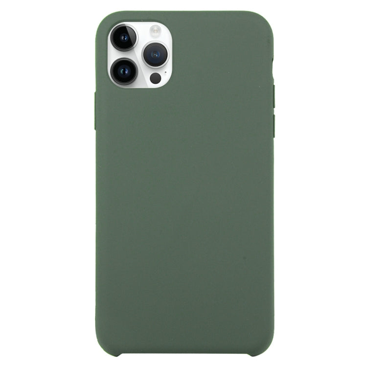 Solid Silicone Phone Case For iPhone 16 Pro(Dark Green) - iPhone 16 Pro Cases by buy2fix | Online Shopping UK | buy2fix