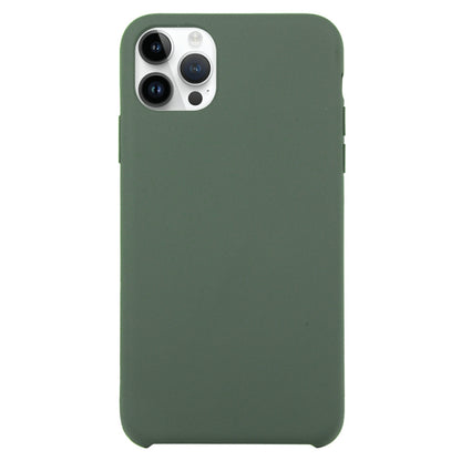 Solid Silicone Phone Case For iPhone 16 Pro(Dark Green) - iPhone 16 Pro Cases by buy2fix | Online Shopping UK | buy2fix