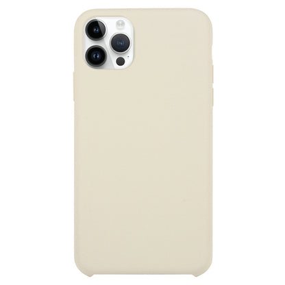 Solid Silicone Phone Case For iPhone 16 Pro(Beige) - iPhone 16 Pro Cases by buy2fix | Online Shopping UK | buy2fix